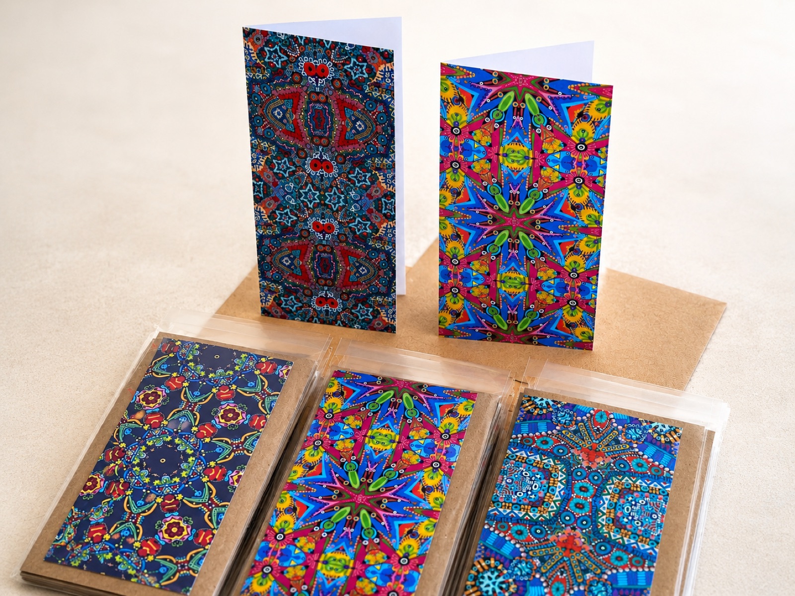 Colourful short-run greeting cards