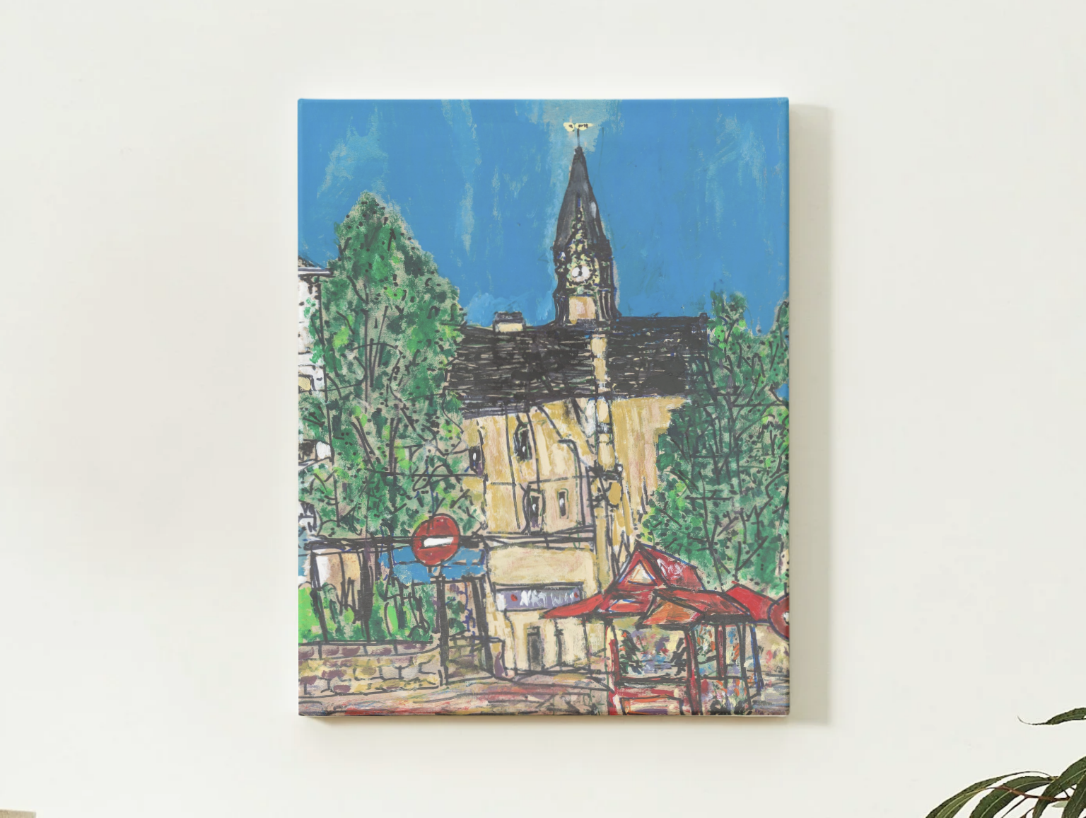 Canvas print of Banbury town centre artwork
